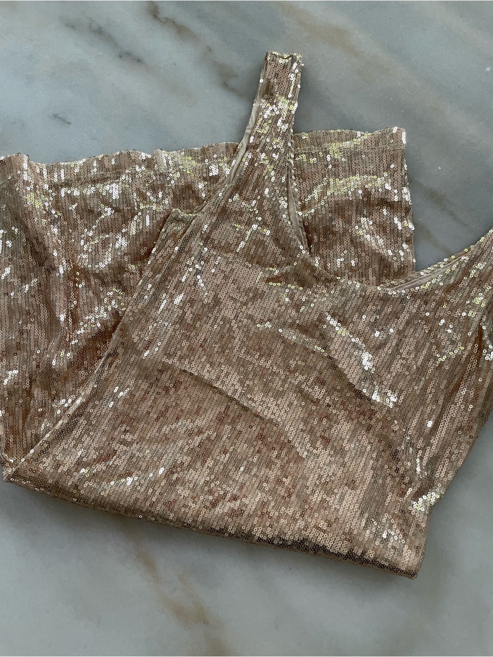 Velvet Torch Champagne Sequin Mini Dress